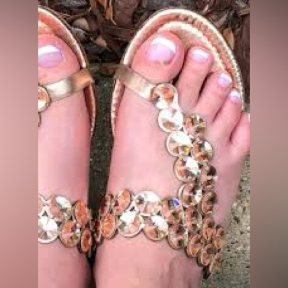 Vince Camuto Itta Toe Ring Embellished Sandal - Size 7, Rose Gold - Picture 9 of 9